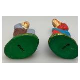 Vintage Paper Mache Composite 5" Nativity Set Made In Japan