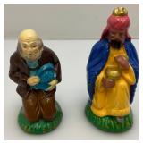 Vintage Paper Mache Composite 5" Nativity Set Made In Japan