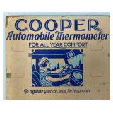RARE Hard To Find Vintage COOPER Automobile Thermometer Counter Advertisement Piece 10" x 12"