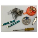 Vintage PENN Sport Fishing Sinker Mold & Vintage OldPal Woodsman Tackle Box With Tackle