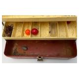 Vintage PENN Sport Fishing Sinker Mold & Vintage OldPal Woodsman Tackle Box With Tackle