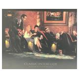 Framed Behind Glass Chris Consani "Classic Interlude" Print With Elvis, Marilyn Monroe, James Dean 14" x 17"