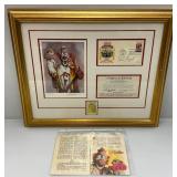 Lou And Knucklehead Lithograph #947/5000 Lou Jacobs Special Edition With COA Framed Behind Glass Pencil Signed By Leighton Jones