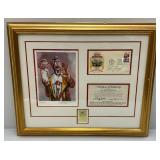 Lou And Knucklehead Lithograph #947/5000 Lou Jacobs Special Edition With COA Framed Behind Glass Pencil Signed By Leighton Jones