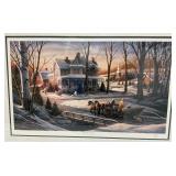 TERRY REDLIN Pencil Signed "Homeward Bound" Print Framed And Matted Behind Glass 23" x 33"