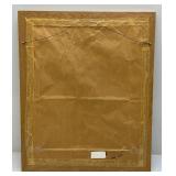 Vintage Framed Costume Jewelry Tree With Bird Art 17 1/2" x 21" (VERY COOL PIECE)