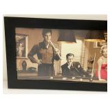 Vintage Framed Behind Glass "Legal Action" By (Chris Consani) Print Elvis, James Dean, Marilyn Monroe & Humphrey Bogart 15 1/2" x 29 1/2"