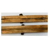 Vintage Homemade Wood Skis 46" x 3 3/4"