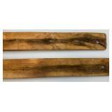 Vintage Homemade Wood Skis 46" x 3 3/4"