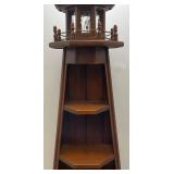 48" Tall Handmade Wood Light House Book Shelf With Light