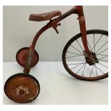 Very Old Large Childs Tricycle With Hard Rubber Tires