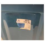 Large Group Of Misc. Blue Totes With Wheels And Lids