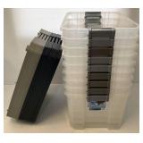 Misc. Totes With Lids  10 Gallon = 6 19 Gallon = 11 (Two Missing handles)