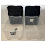 Misc. Totes With Lids  10 Gallon = 6 19 Gallon = 11 (Two Missing handles)