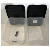 Misc. Totes With Lids  10 Gallon = 6 19 Gallon = 11 (Two Missing handles)