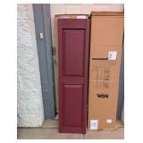 2 BOXES OF MID AMERICA BOARD-N-BATTER 14-3/4 x 59 WINEBERRY SHUTTERS (2PK.)