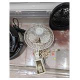 6 ASSORTED SMALL FANS