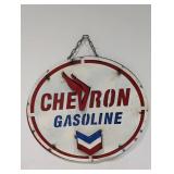 METAL WELDED SIGNS (18” ROUND) (CHEVRON GASOLINE)