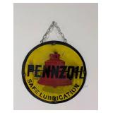METAL WELDED SIGNS (10”ROUND) (PENNZOIL)