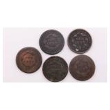 Large Penny Lot of 5