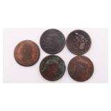 Large Penny Lot of 5
