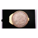 1921 Genuine Morgan Silver Dollar Money Clip - High Grade Coin