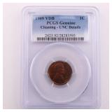 1909 VDB PCGS Genuine Lincoln Penny