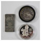 1 oz Silver Bar/Token Lot of 3
