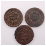 Large Cent Lot of 3