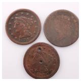 Large Cent Lot of 3