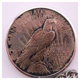 1922 Peace Silver Dollar w/ Chain Attached