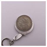1880 Morgan Silver Dollar w/ Clip Attached