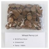 Wheat Penny Lot - $5 Face Value