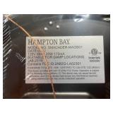 Lakeshore Smart 13 in. LED Color Changing Flush Mount Matte Black Hampton Bay