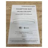 Lakeshore Smart 13 in. LED Color Changing Flush Mount Matte Black Hampton Bay