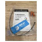 Lakeshore Smart 13 in. LED Color Changing Flush Mount Matte Black Hampton Bay