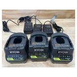 Lot of 3 - Ryobi 18V Charger Model # P118B