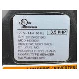 RIDGID 6 Gallon 3.5 Peak HP NXT Shop Vacuum Wet Dry Vac Model # HD0600