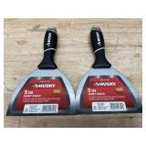 Lot of 2 - Husky 5" Putty Knives