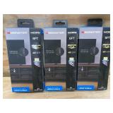 Lot of 3 - Monster Blue LED Light HDMI Cables