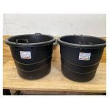 Lot of 2 - HDX 21 Gallon Utility Tub with Rope Handles