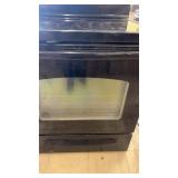 GE Black Electric Range with 4 Burners and Oven