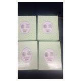 Set of 4 Cherished Teddies Snowman Ornaments