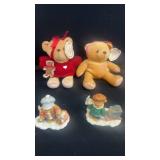Set of 6 Cherished Teddies Collectible Figurines and Plush Bears