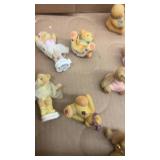 Collection of 14 Bear Figurines with Various Designs