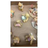 Collection of 14 Bear Figurines with Various Designs