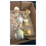 Collection of 14 Bear Figurines with Various Designs