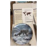 Collection of 10 Wildlife Limited Edition Collector Plates by Charles Frace