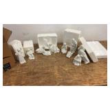 Complete Set of Porcelain Nativity Figurines