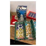 Assorted Holiday Ornaments and Tinsel Collection